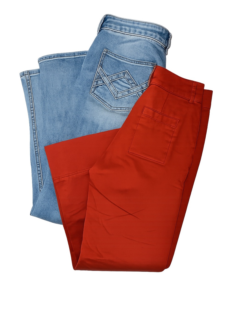 Faherty Women's bundle of 2 - Jeans  size 25 & 26— Rust and Light Blue